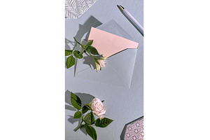 Elegant flat lay composition with, a Photo by tilialucida