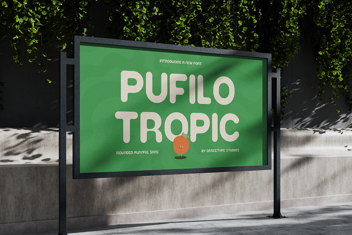 Pufilo Tropic | Rounded Playful Sans, a Sans Serif Font by gracetype_studio (Photo 9 of 12)