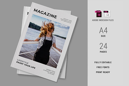 Minimal Lifestyle Magazine Template