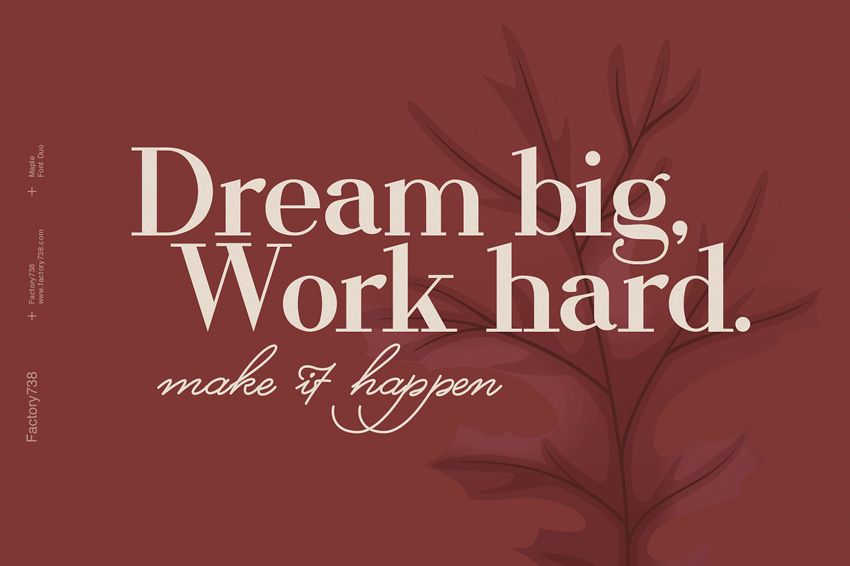 Maple Font Duo, a Script Font by FactoryType Studio (Photo 2 of 5)