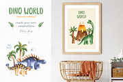 Dino World. Watercolor collection., an Animal Illustration by Kate_Rina (Thumbnail 11 of 16)