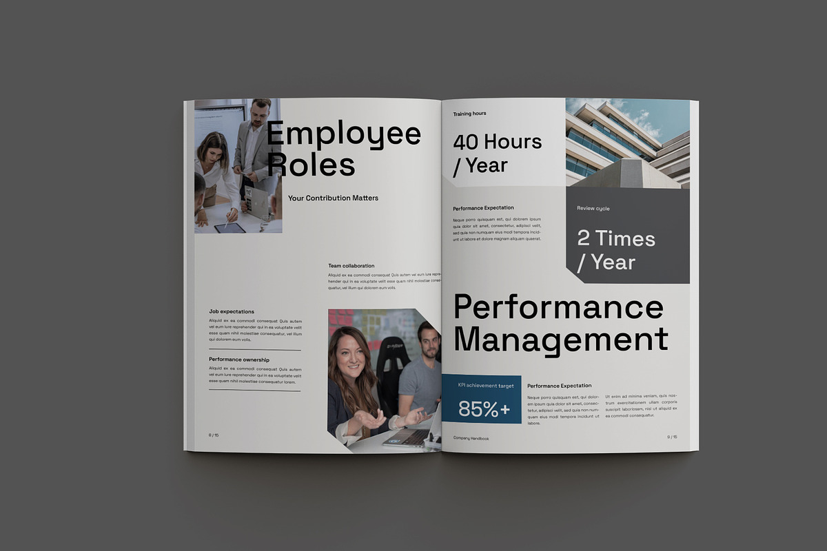 White Minimal Company Handbook, a Stationery Template by Neermana (Photo 8 of 10)