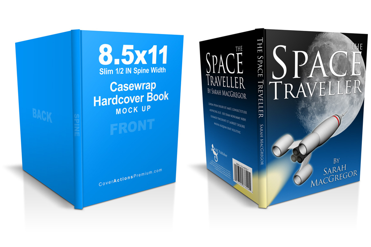 Slim Hardcover Book Mockup, a Print Template by Cover Actions Premium (Photo 1 of 2)