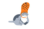 Cute, funny, comic cats. Cartoon set, an Animal Illustration by Good Studio (Thumbnail 7 of 20)