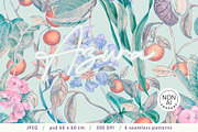 Azura. Tropical pattern, a Pattern Graphic by emeraldthue (Thumbnail 1 of 6)
