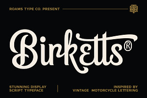 Birketts - Classy Motorcycle Font