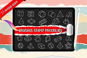 Geometric Doodles 3D Shapes Brushes