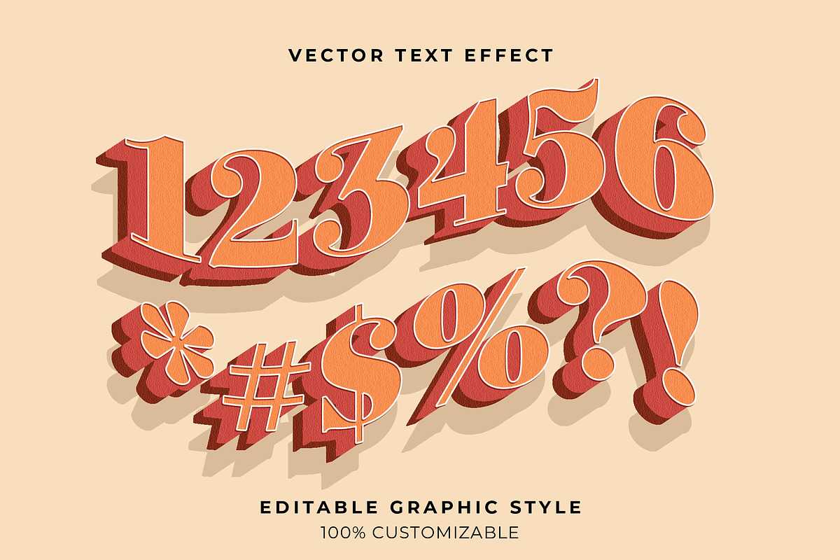Retro Vintage Shadow Text Effect preview 2