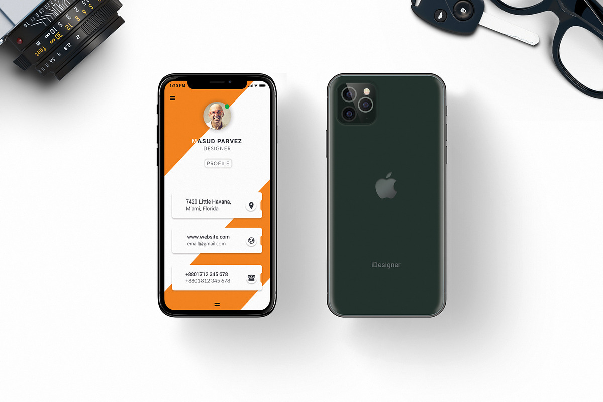 IPHONE MOBILE BUSINESS CARD, a Business Card Template by TheFeture