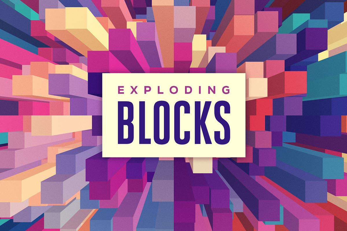 Exploding Blocks, a Texture Graphic by Chroma Supply