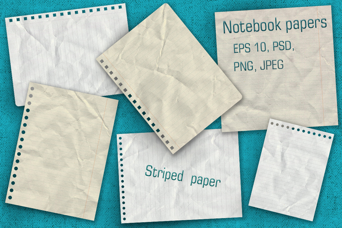 Notebook paper set, a Texture Graphic by Anastasia Koba (Photo 3 of 8)