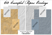 Crumpled Papers Overlays, a Texture Graphic by MarieMcKennaDesigns (Thumbnail 4 of 4)