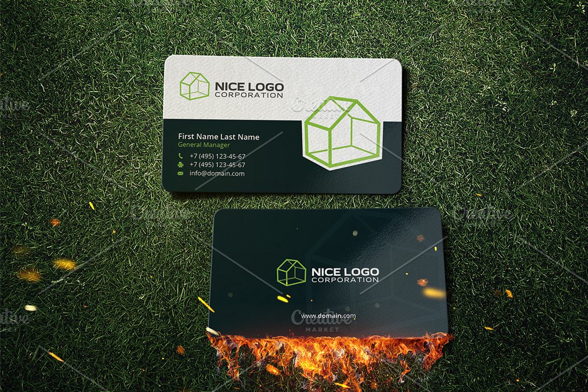 3d house business card, a Business Card Template by Indigo Graphic Shop (Photo 4 of 4)