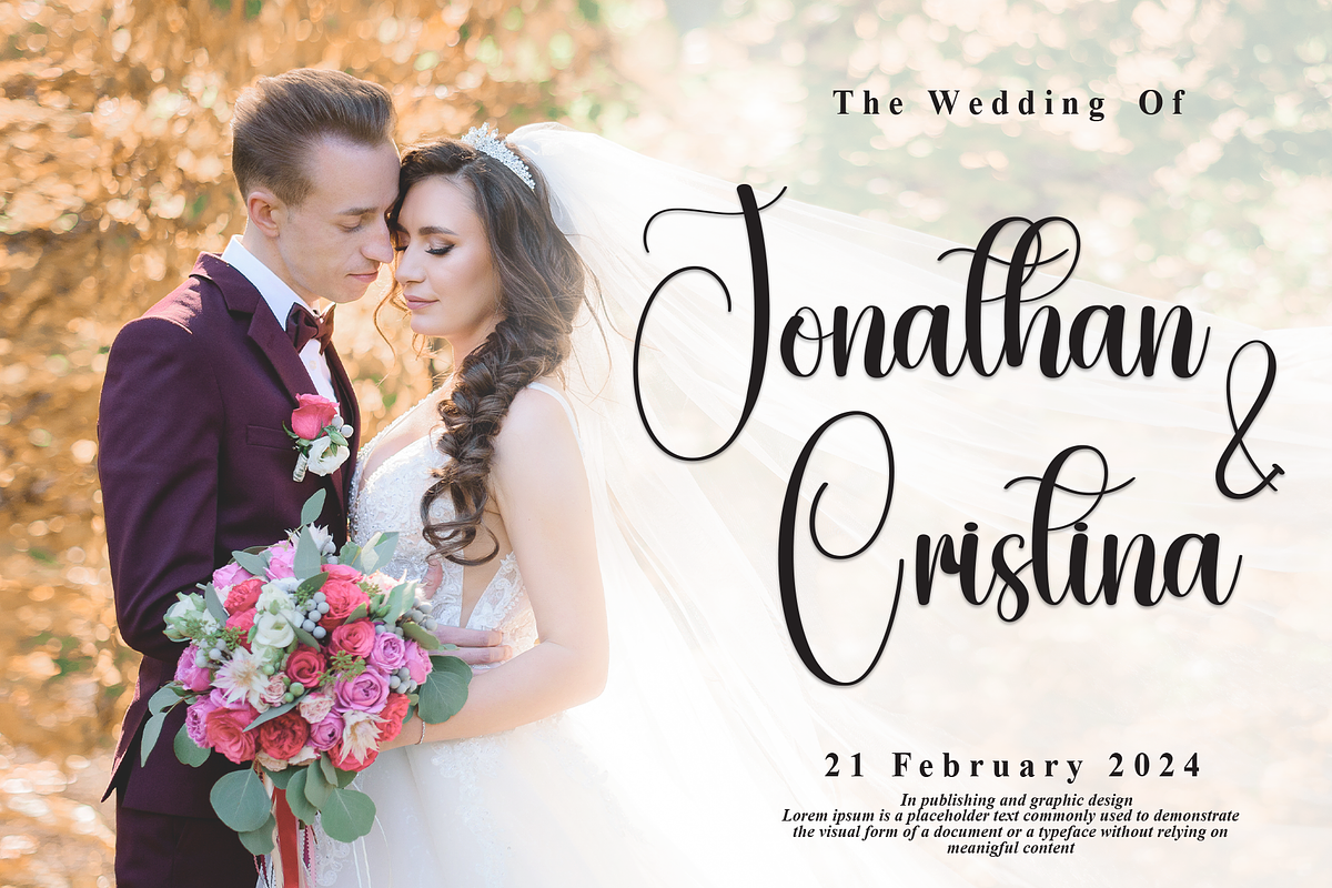 Wedding | Script Font, a Handwritten Font by Scratchones (Photo 4 of 9)