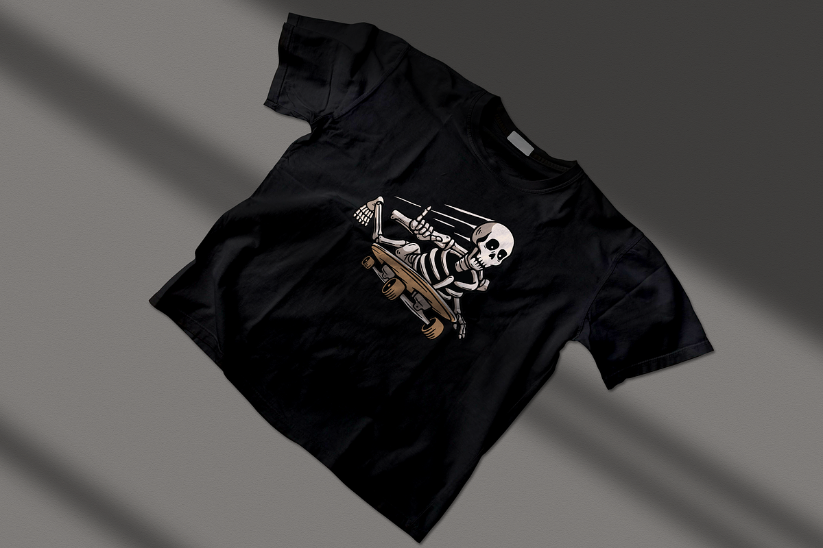 Skeleton Skating, an Object Illustration by nomlimo.com (Photo 3 of 3)