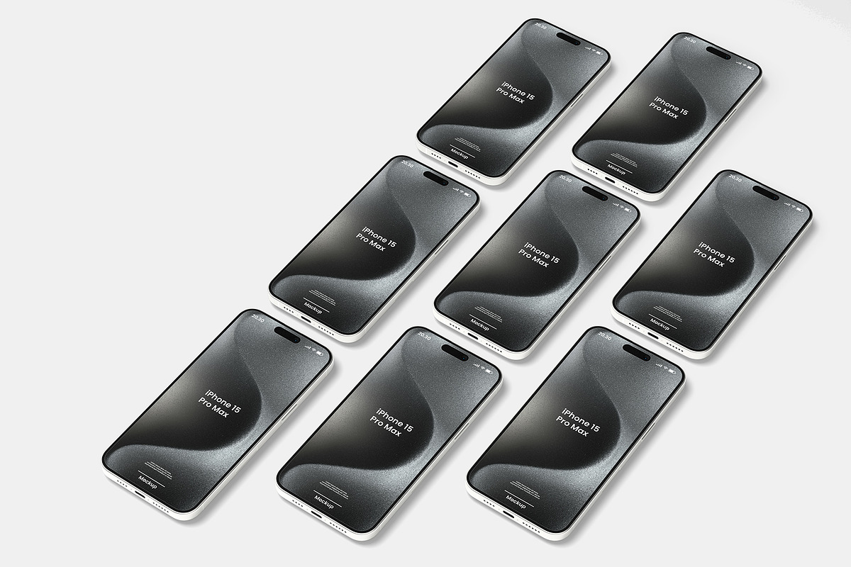 iPhone 15 Pro Max Mockup, an iPhone Mockup by Graphicbars (Photo 16 of 20)