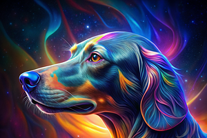 Vibrant Dog Print