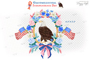 Grandmillennial Independence Day, a Decorative Illustration by TheHappyGiftArt (Thumbnail 9 of 21)