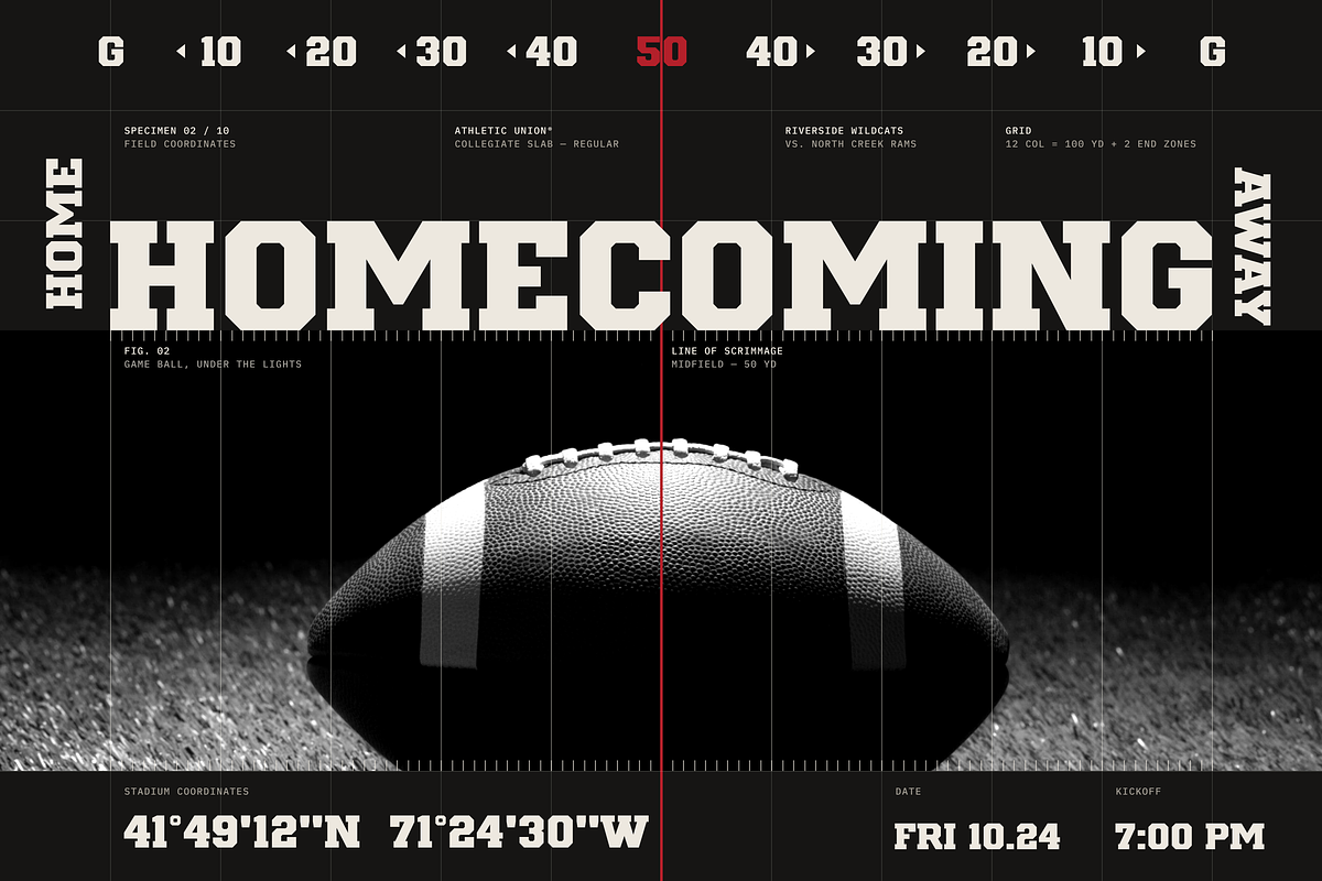 Athletic Union - College Typeface, a Slab Serif Font by HipFonts (Photo 18 of 18)