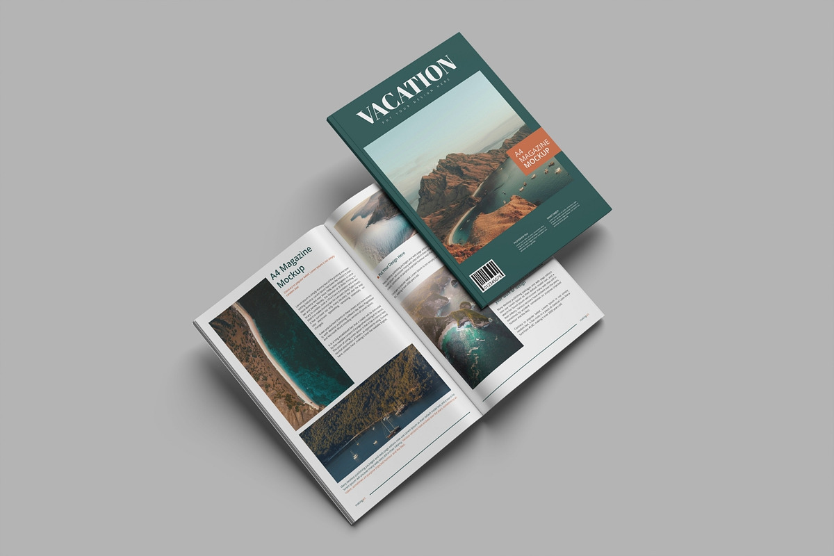Realistic Magazine Mockup Set PSD, a Books & Magazine Mockup by MA-KING_ART (Photo 4 of 5)