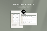 Yoga Class Schedule Template Canva, a Stationery Template by batang (Thumbnail 1 of 5)