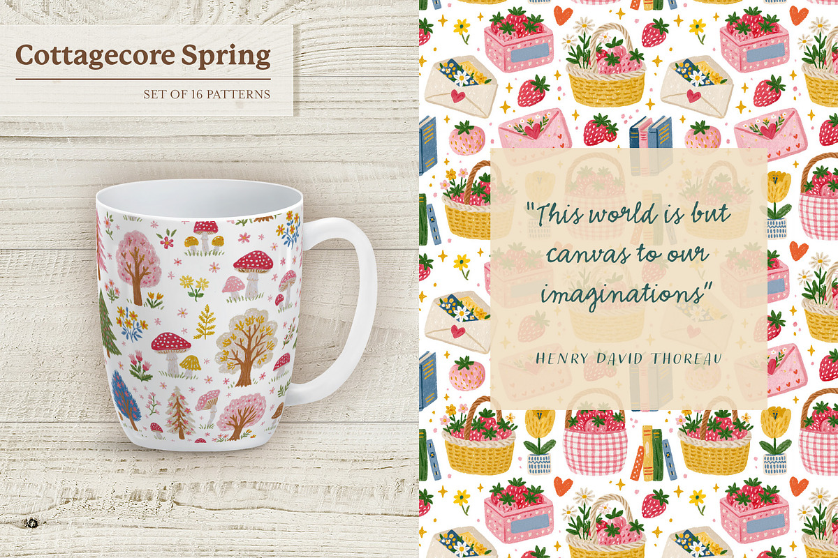 Cottagecore Spring Patterns, a Pattern Graphic by LuOtero (Photo 7 of 7)