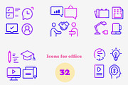 Set icons office, an Icon by Click and a Moment (Thumbnail 1 of 2)