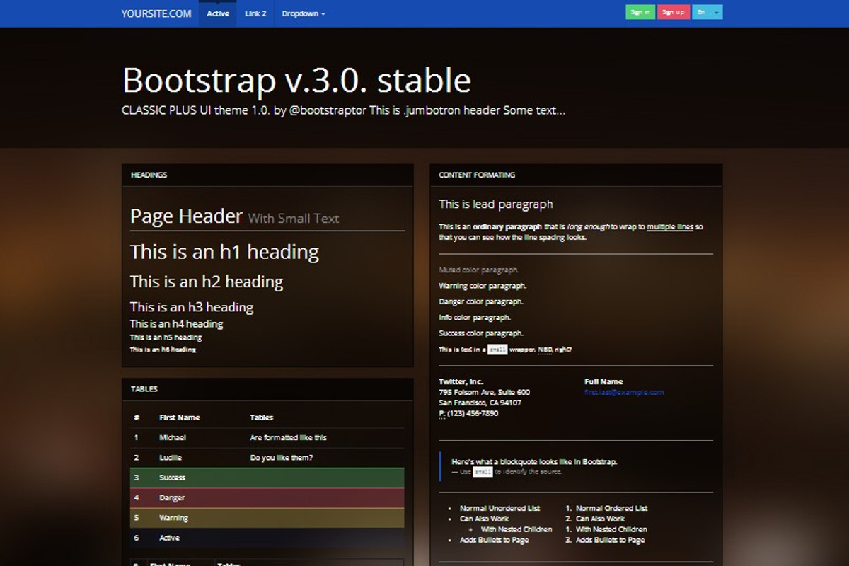 Bootstrap 3.0. Glossy blue theme, a Bootstrap Template by Bootstraptor (Photo 1 of 5)