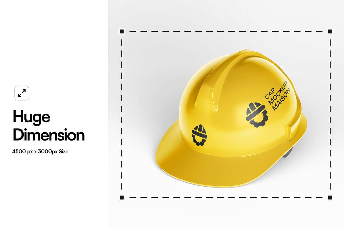 Construction Helmet Mockup, a Product Mockup by SLAB! Design (Photo 2 of 6)