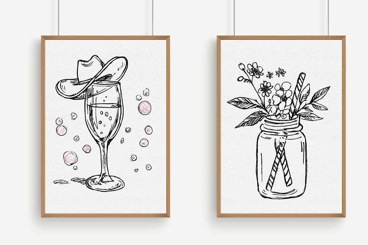 Cocktail and Drink Wine Glass PNG, an Illustration by Libby Wishes (Photo 7 of 7)