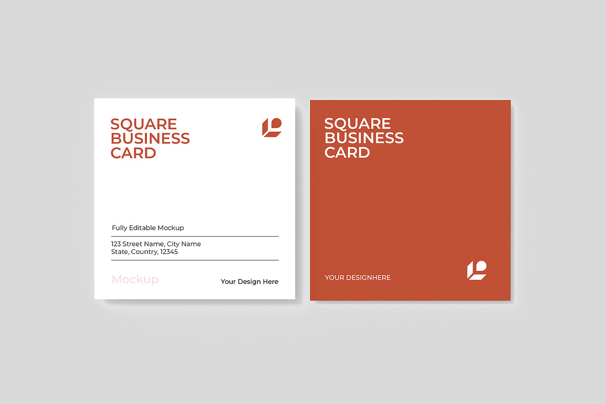 Square Business Card PSD Mockup, an Advertising Mockup by graphypix (Photo 1 of 4)