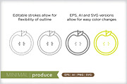 Minimal produce icons, an Outline Icon by Picture Window (Thumbnail 5 of 5)