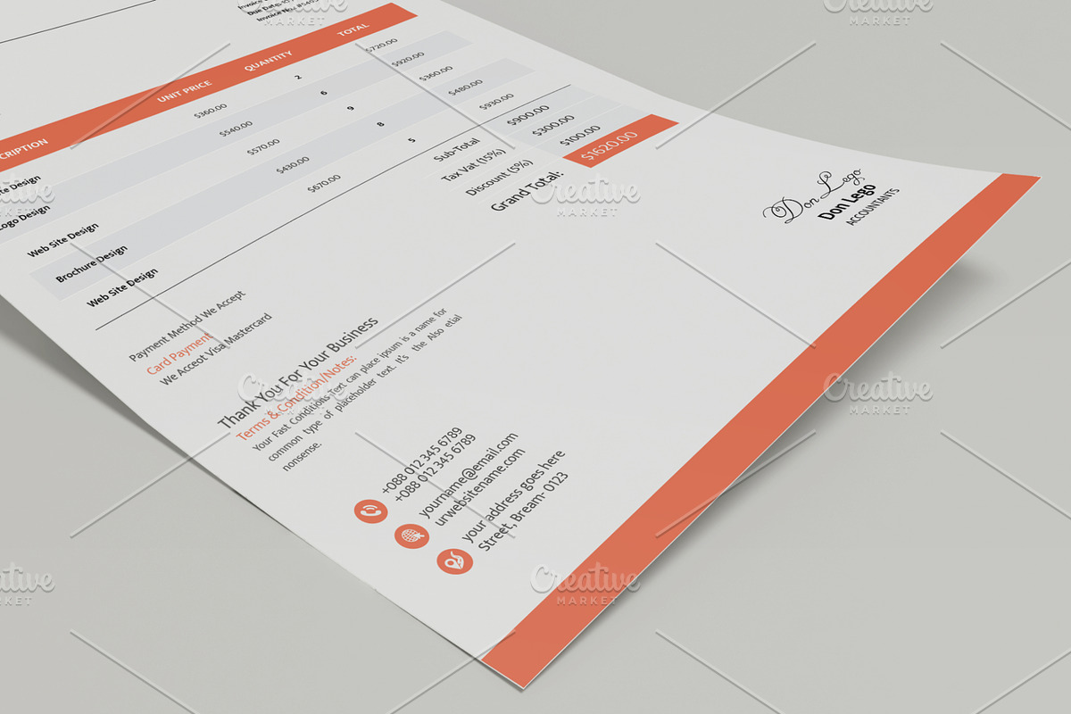 Invoice Templates - Chicago, a Stationery Template by Aprndy85 (Photo 2 of 3)