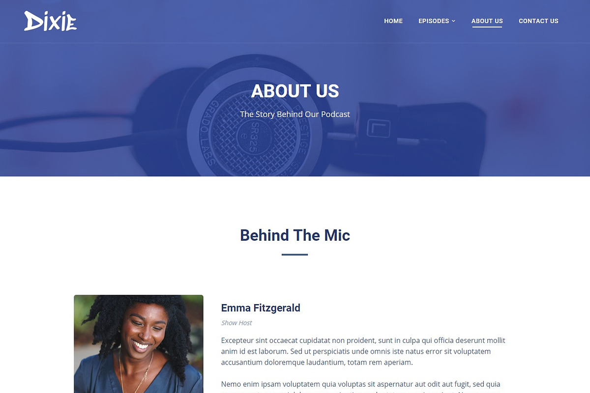 Dixie Podcast WordPress Theme, a WordPress Template by SecondLineThemes (Photo 4 of 10)