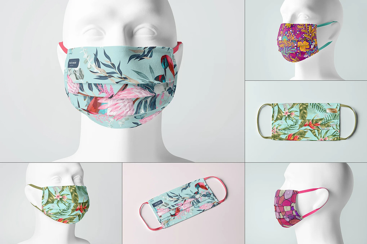 Face Mask Mock-up, a Mask Mockup by zippypixelstudio (Photo 1 of 16)