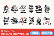 Best Dad Ever PNG Sublimation Bundle, an Object Graphic by Canvagator (Thumbnail 1 of 5)