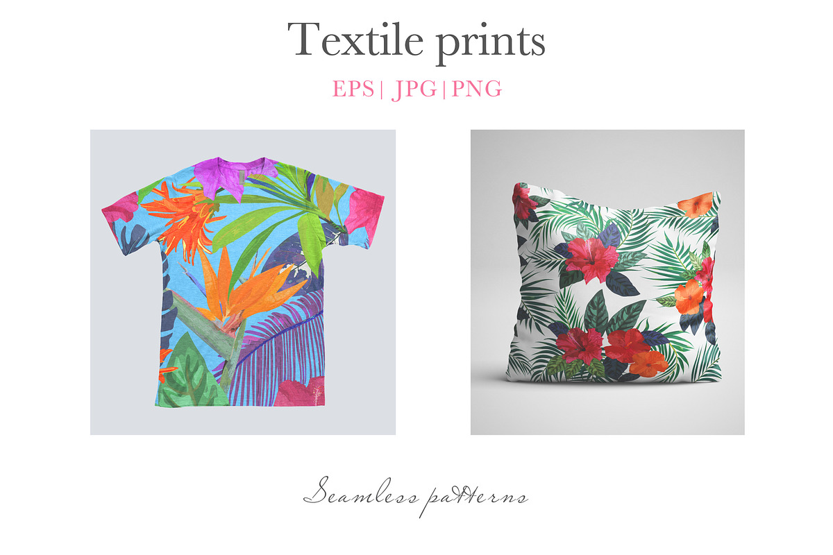 Tropical leaves and flowers, an Illustration by Julycolor (Photo 9 of 10)