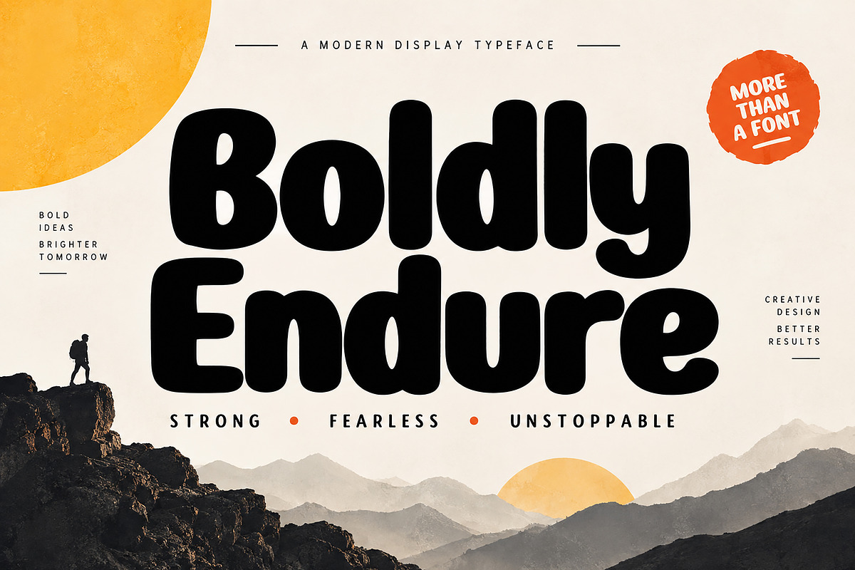 Boldly Endure _ Display Typeface, a Script Font by Wow Magic (Photo 1 of 5)