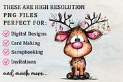 Christmas Cute Reindeer Clipart, an Illustration by RobertsArt (Thumbnail 7 of 7)