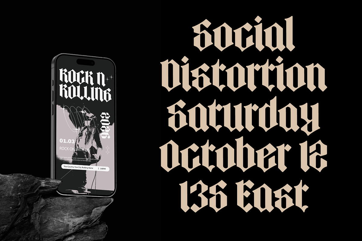Ethnica - Blackletter Font, a Blackletter Font by limitype (Photo 8 of 10)