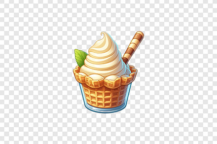 Chocolate ice cream cone