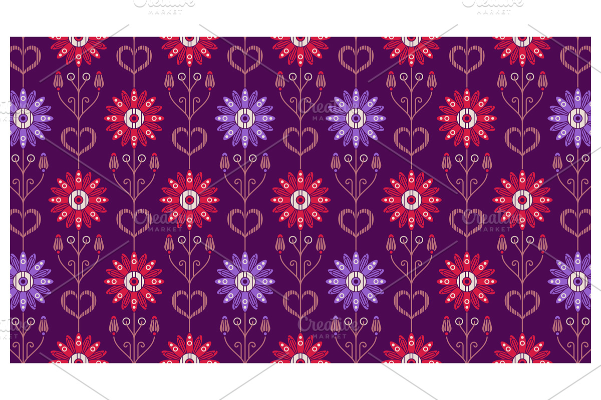 Floral repeat motif, a Pattern Graphic by Creative Backgrounds
