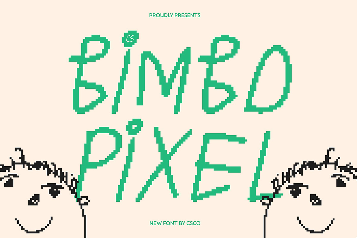 CS Bimbo Pixel, a Sans Serif Font by Craft Supply Co. (Photo 1 of 8)