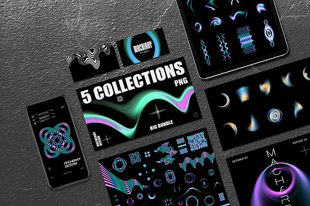 490 Abstract png elements bundle, an Object Graphic by MAcherry design studio