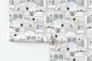 Island greek houses white grey, a Pattern Graphic by Cotton Melon pattern Shop (Thumbnail 5 of 5)