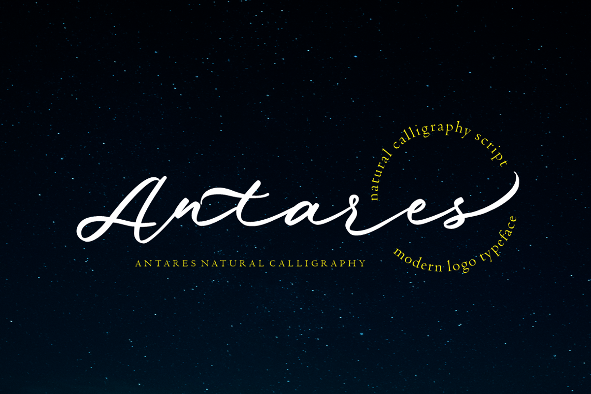 Antares, a Script Font by studiobasic (Photo 1 of 8)