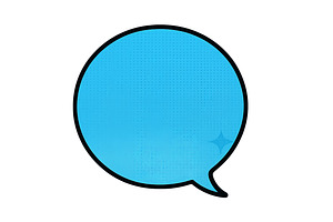 Blue speech bubble isolated on trans, an Illustration by Dvoevnore photos