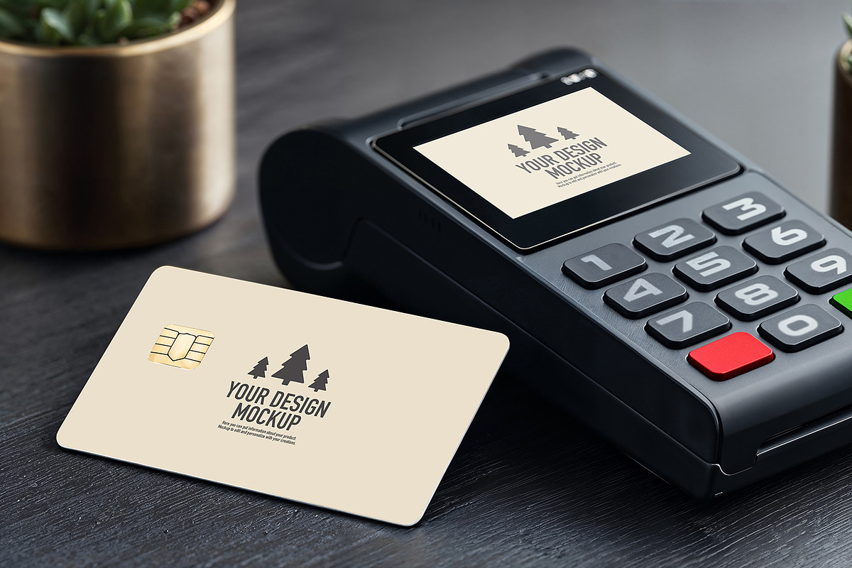 Modern mockup for card payment, a Wearable Device Mockup by OSORIOartist