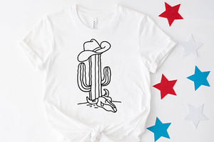 Cactus Cowboy Hat Svg Cut Printable