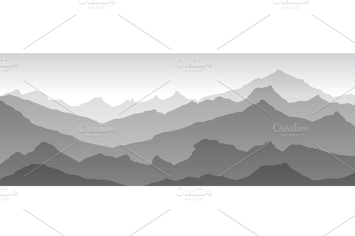 mountains illustration vector, a Texture Illustration by Rommeo79 (Photo 2 of 8)